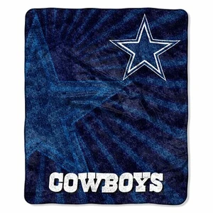 NFL Dallas Cowboys 100% Super Soft Sherpa Throw Blanket Large 50" X 60" - Picture 1 of 1