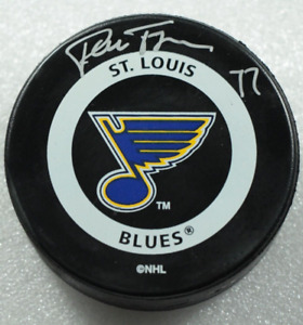 St. Louis Blues Pierre Turgeon Signed Autographed Era Correct Game Puck NHL COA