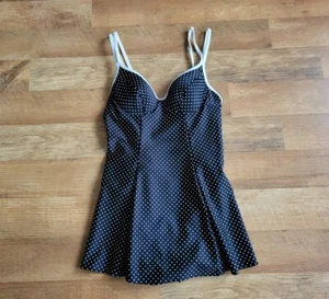 Traje de baño de colección LA BLANCA talla 8 Mujer Una Pieza Hecho en EE. UU. Pinup Chica lunares - Imagen 1 de 7