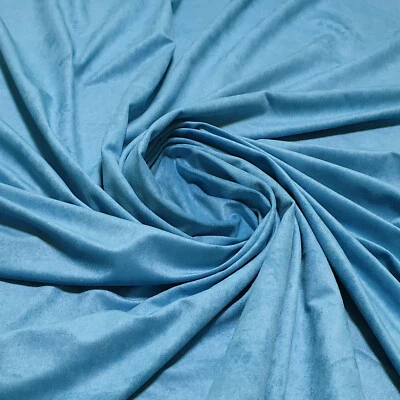 HEAVY JACKET GRADE FAUX SUEDE LEATHER LIKE FABRIC CLOTH CAR UPHOLSTERY SOFA 60"W - Image 1 of 4