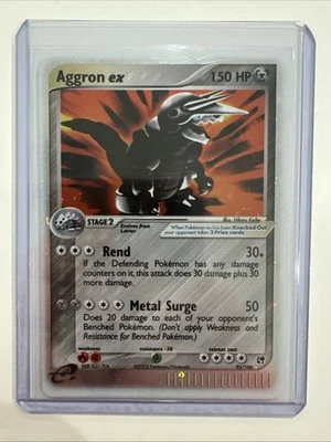 2003 POKEMON EX SANDSTORM E-READER AGGRON EX 95/100 HOLO ULTRA RARE - Image 1 of 4