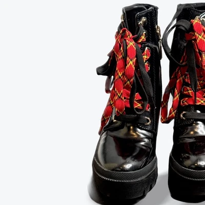 Botas de Combate Bershka Charol Grungecore Plataforma Gótico Tacón Grueso 6.5 EE. UU. Foto 1 de 4