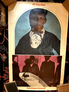 1971 JESSE JAMES OCOBOCKOLOGICAL CENTENNIAL Vintage POSTER on Heavy Paper - Picture 1 of 11