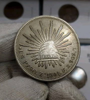 GRAN CLON 1X1 NOVEDAD CHAPADO EN PLATA (1901 Lun AM México 1 Peso) Foto 1 de 2