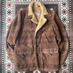 Schott Vintage Western Suede Rancher Jacket Brown 80s Used - Picture 1 of 8
