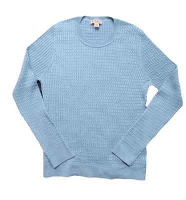 Suéter Brooks Brothers Rojo Polar Tejido con Cable Brillante Manga Larga Azul Mujer XL Foto 1 de 4