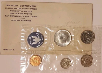 🇺🇸 Uncirculated 1965 United States Silver Mint Set - Image 1 of 3