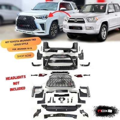 FOR TOYOTA 4RUNNER 2010-2013 LEXUS STYLE BODY KIT FACELIFT BUMPER FASCIA CONVERS Foto 1 de 4