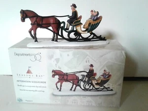 DEPARTMENT 56 "SEASONS BAY"-#53322-Afternoon Sleigh Ride-NEW-Vintage-Retired - Picture 1 of 14