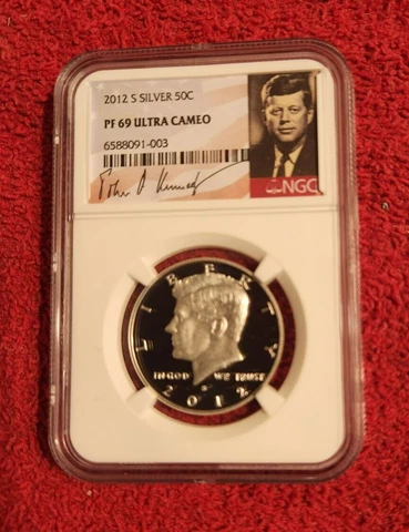 2012 s silver Kennedy half dollar NGC PF 69 Ultra Cameo Cover