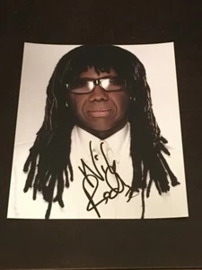 Fotografía 8x10 icono discoteca/funk firmado a mano rara en persona de Nile Rodgers con certificado de autenticidad #2 - Imagen 1 de 2