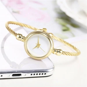 Women Ladies Fashion Quartz Analog Watch Glass Slim Thin Strap Wrist Watch - Picture 1 of 12