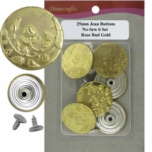 Botones tack de jean de repuesto de 25 mm sin costura (25G1) 6 quilates. - Imagen 1 de 2