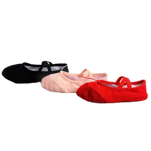 Brand New Unisex Canvas Slippers Practice Ballet Dance Shoes Salsa 3 Colors - Picture 1 of 48
