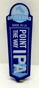 Manija de grifo de cerveza original Golden Road Point The Way usada 8" de alto - Imagen 1 de 5