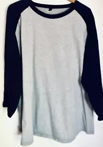 Baseball T-Shirt Men's-3XL Gray & Navy Joe's USA Long Sleeve EUC - Picture 1 of 3