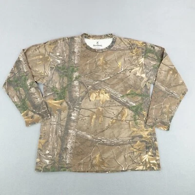 Browning Shirt Mens 2XL Brown Camo Realtree Xtra Hunting Shooting Long Sleeve - Image 1 of 4