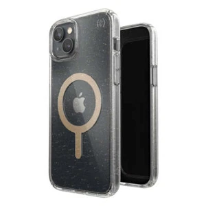 Speck Perfect Glitter Magsafe Case for Iphone 14 Plus - Clear/Gold Glitter - Picture 1 of 7