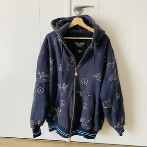 Crooked Ink Hoodie Sweater Badass Full Zip Hip Hop Style 2XL Mens Y2K - Bild 1 von 12
