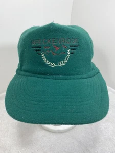  BRECKENRIDGE COLORADO vintage green fleece with Ear flaps.  S/M Cool hat! - Picture 1 of 9