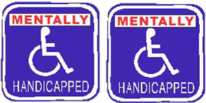 Mentally Handicapped sticker S-159
