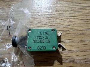 KLIXON  2TC2-15 Circuit Breaker Switch 15 Amp MS3320-15 - Picture 1 of 6
