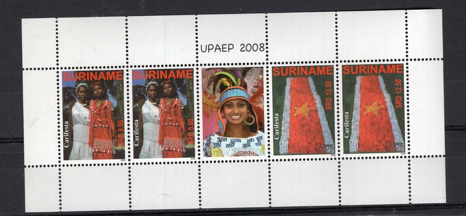 SURINAM - UPAEP 2008, BLOQUE, MNH (2 JUEGOS) Foto 1 de 1