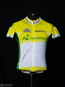 signed Rui Costa tour de suisse yellow leaders cycling jersey