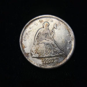 1875 S Twenty Cent Piece XF Liberty Seated Silver 20c Dollar Type MAKE OFFER! - Picture 1 of 4
