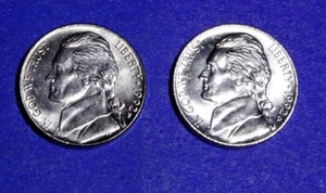 1992- P & D JEFFERSON 5c NICKEL "BU" UNCIRCULATED NICE COINS & PRICE - Picture 1 of 3