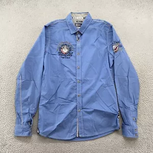 CAMP DAVID Sailing Regatta Men's Long Sleeve Embroidered Shirt Size M/L Read - Picture 1 of 11