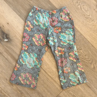 Oilily Blue and Green Floral Flare Leggings, Girls 4 - Image 1 of 3