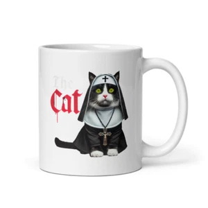 Funny Halloween Cat Nun Cup Gift Mug - Picture 1 of 2