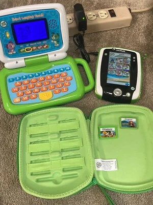 LeapPad 2 Console w/ 3 Games + AC adapter + LeapTop Touch, Sesame Street, READ - Image 1 of 4