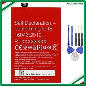 ✅BATTERIA PER ONEPLUS 1+ BLP597 PER ONE PLUS 2 3300MAH RICAMBIO +SET CACCIAVITI✅ - Foto 1 di 4