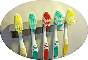 Zahnbürstenhalter aus Edelstahl für 5 Zahnbürsten o. Aufsteckbürsten oral b - Bild 1 von 5
