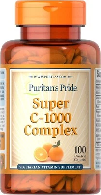 Puritan's Pride Vitamina C-500 mg con Rosa Mosqueta Liberación Temporada - 100 Comprimidos Foto 1 de 2