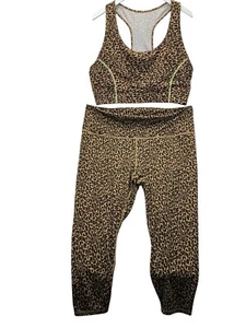 Sport Workout Bra Top And Leggings Set Women’s Plus Size 16 - Picture 1 of 16