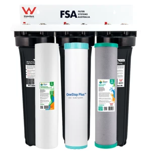 WaterMark Triple Whole House Hard Water Treatment System 20" x 4.5" GT1-108-OSP - Picture 1 of 4