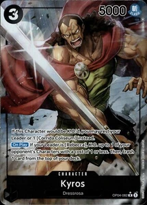 One Piece Kingdoms of Intrigue Kyros Alt Art OP04-082 casi como nuevo inglés - Imagen 1 de 2