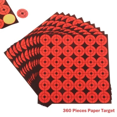 360 PIEZAS 2,5 CM Papel Autoadhesivo Reactivo Salpicaduras Tiro Objetivo Pegatinas - Imagen 1 de 4
