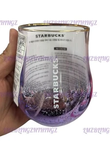 Starbucks Korea 2023 Purple Summer Drop 12oz Glas ~ Neu mit Etikett ~ US-VERKÄUFER - Bild 1 von 10