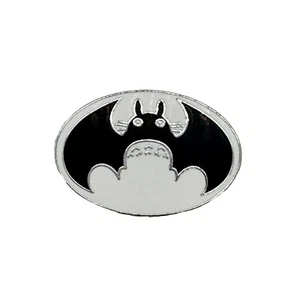 Totoro x Batman Mashup Logo Enamel Pin - Picture 1 of 2