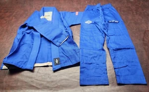 Maeda Red Label 3.0 Jiu Jitsu Gi Blue M1 M0 M000 Child Kid Karate MAKK02 Uniform - Picture 1 of 12