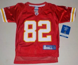 KANSAS CITY CHIEFS DANTE HALL #82 REEBOK FOOTBALL JERSEY BOYS S (4) NWT RED - Picture 1 of 2