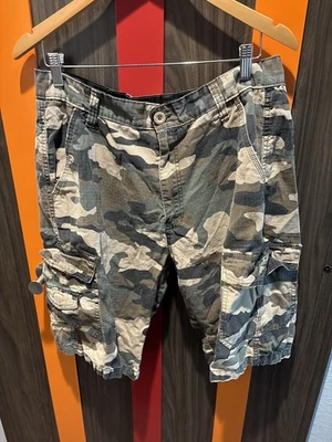 Pantalones Cortos Carga Akademiks Camuflados Para Hombres 36 Verde Tostado Camuflaje Ripstop Estilo Militar Foto 1 de 3