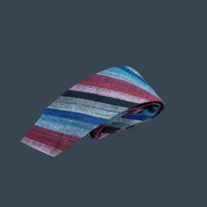 Tie Tree Polyester Tie Multicolored Striped Men Necktie Short Skinny - Picture 1 of 6