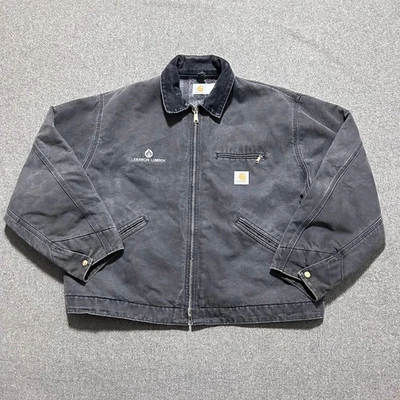 VTG 90s Carhartt Detroit Jacket J97 Black Vintage Men’s XXL Made In USA J01 BLK  - Image 1 of 4