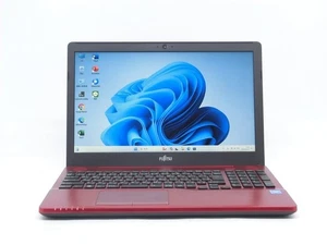 Fujitsu Lifebook AH42/C2 Red Celeron 3865U Windows 11 Home RAM 8GB SSD 256GB - Picture 1 of 7