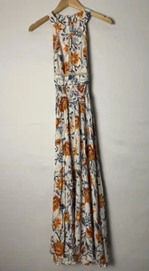 Abel The Label Dress Womens XS Floral Vienna Halter Maxi Cutout Back ATL100054 - Picture 1 of 10